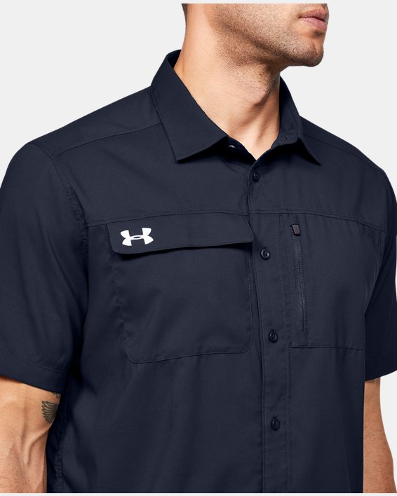 Men's UA Motivator Coach's Button Up Shirt, Blue, pdpMainDesktop image number 4